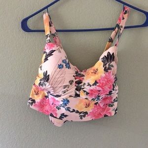 Floral swim top